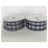 Two spools Buffalo plaid ribbon