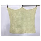 Yellow crochet baby afghan blanket