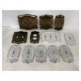 Lot of metal electrical switch face plates