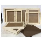 Lot of new unfinished wood project frames