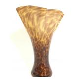 Burton & Burton art glass vase w/ ruffle edge