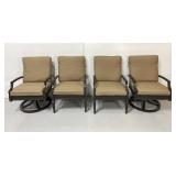 Set of 4 metal patio chairs w/ Sunbrella cushions