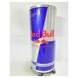 Large Red Bull rolling drink cooler