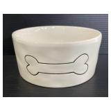 Ceramic dog bone pet food bowl