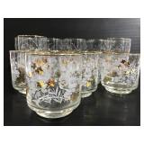 White and gold accent drinking glasses