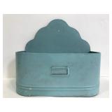 Painted metal basket planter