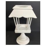 Painted wood candle lantern