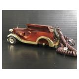 Vintage wood car phone with cord