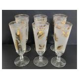 Set of 6 Mid-Century Libby Pilsner glasses