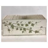 Vintage hand painted mail organizer w/ drawer