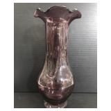 Vintage plum glass vase