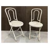 Folding patio bistro chairs