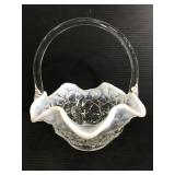 Fenton glass basket