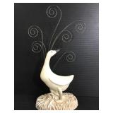 Resin goose photo/postcard display holder