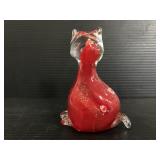 Murano glass style cat