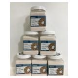 Six jars of flower drying crystals