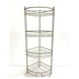 Four shelf metal corner shelf