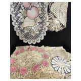 Lot of vintage crocheted lace doilies