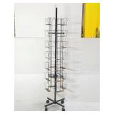 Metal tall rolling card rack display
