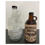 Brewcrafters & Mississippi Mud glass beer jugs