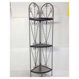 Wrought iron corner shelf