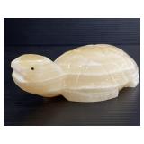 Hand carved marble turtle