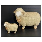 Otagiri vintage lidded ceramic sheep jars