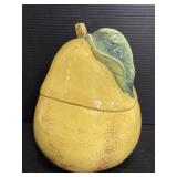 Raymond Waites ceramic pear jar w/ lid