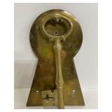 Vintage brass keyhole door knocker