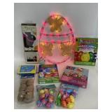 Lot of Easter goodies & light up egg sign