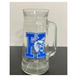 K + Bobcats tall glass mascot mug