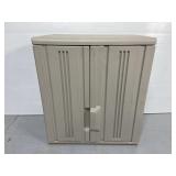 Rubbermaid hard plastic storage cabinet