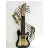 Metal electric guitar art sculpture