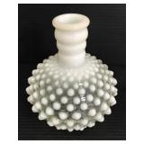 Fenton opalescent glass hobnail jar