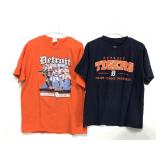 Lot of 2 Detroit tigers T-shirts size adult M&L