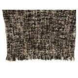 IKEA brown/grey soft bubble knit throw blanket