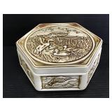 Vintage ceramic Avon ducks collector jar