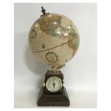 Vintage globe & weather station stand