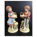 Pair of vintage narco Japan ceramic figures