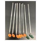 Vintage glass spoon straw stirrers