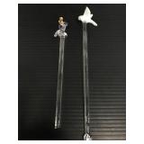 Art glass swizzle sticks
