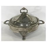 Silver metal chaffing dish