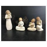 Four Willow Tree figures