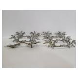 Six vintage ornate drawer pulls