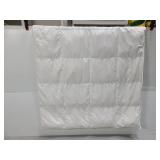 White feather down queen comforter