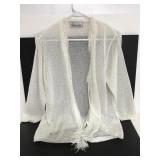 Addition- Elle white cardigan with fringe