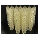 Twenty plastic hanging chandelier pieces