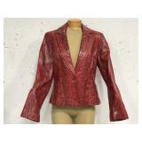Siena Studio red "snakeskin" leather jacket