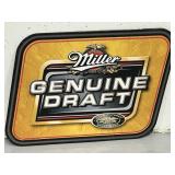 Miller Genuine Draft metal wall sign