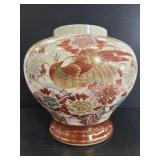 Vintage Japanese handpainted ceramic vase